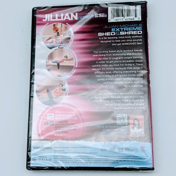 Jillian Michaels Extreme Shred & Shred Workout Exercise DVD Gaiam New Sealed - Picture 3 of 7